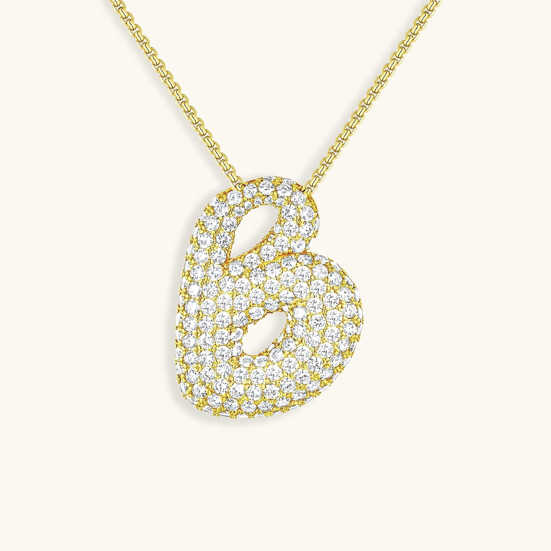 Boble Initial Diamond Necklace