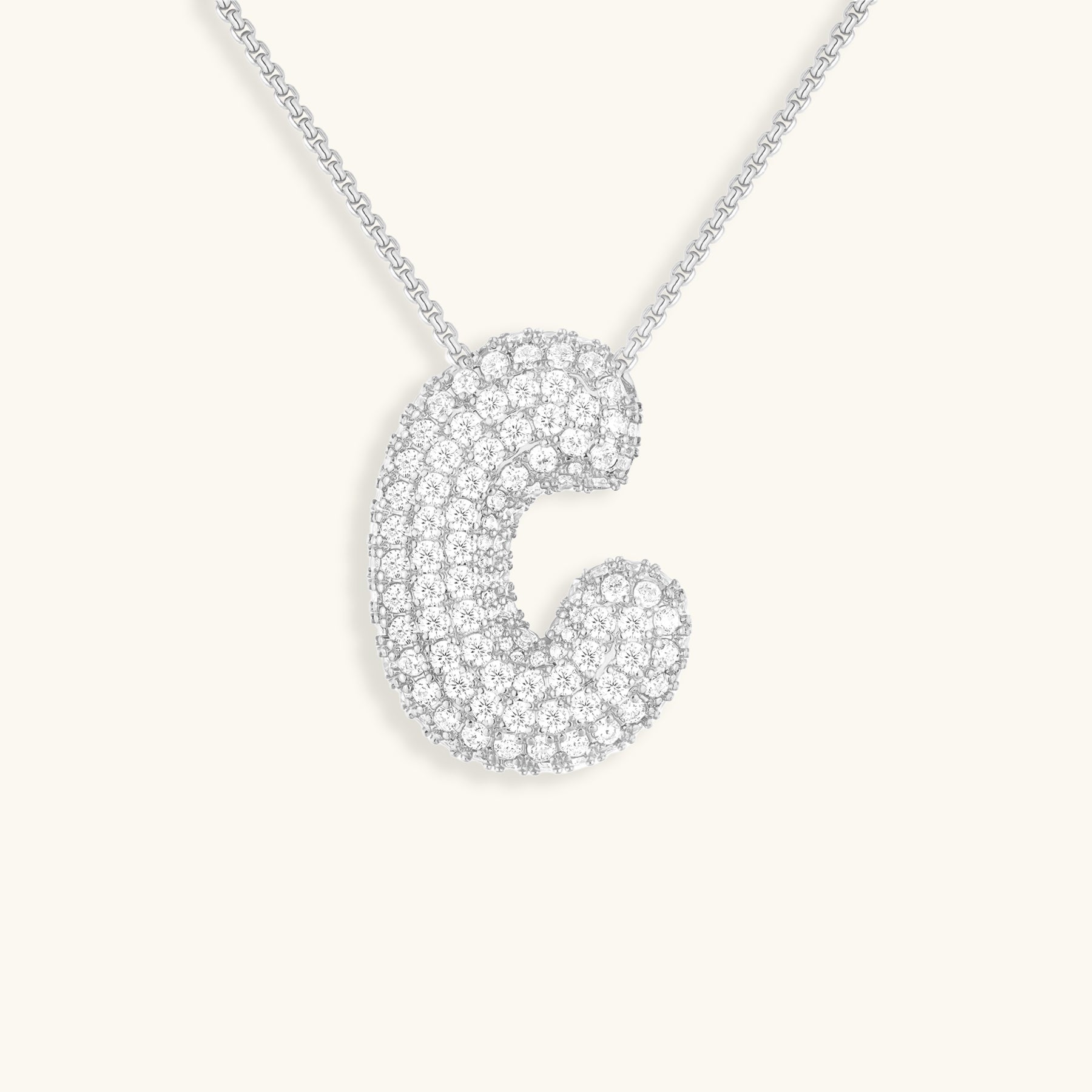 Boble Initial Diamond Necklace