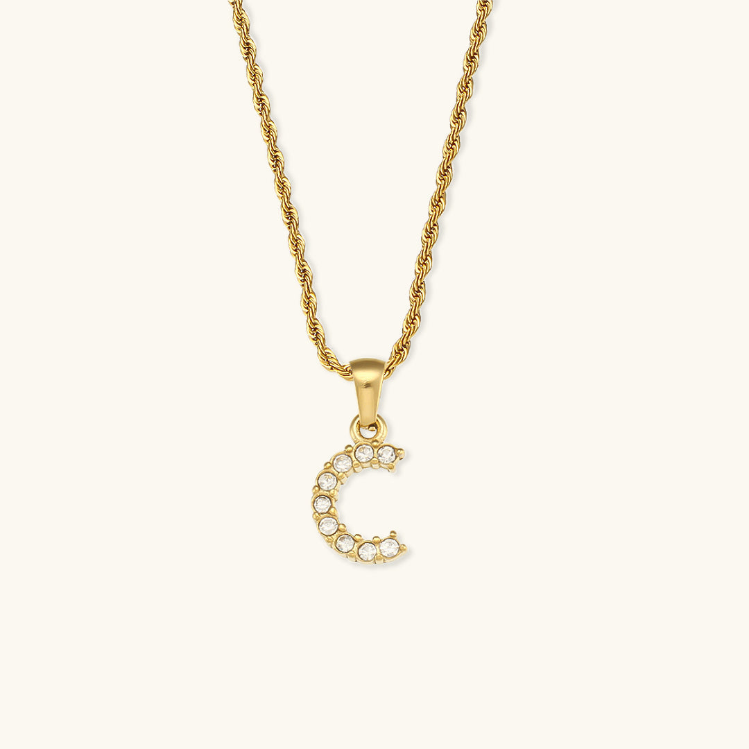 Maeve Bokstav Diamant Smykke med Initial