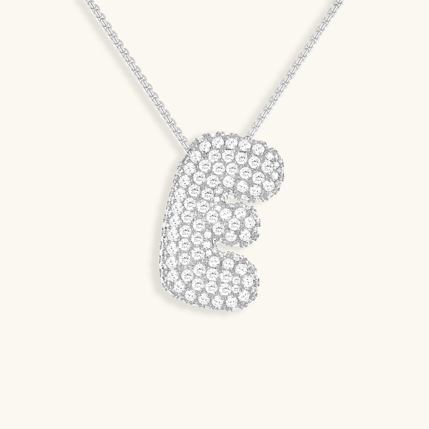 Boble Initial Diamond Necklace