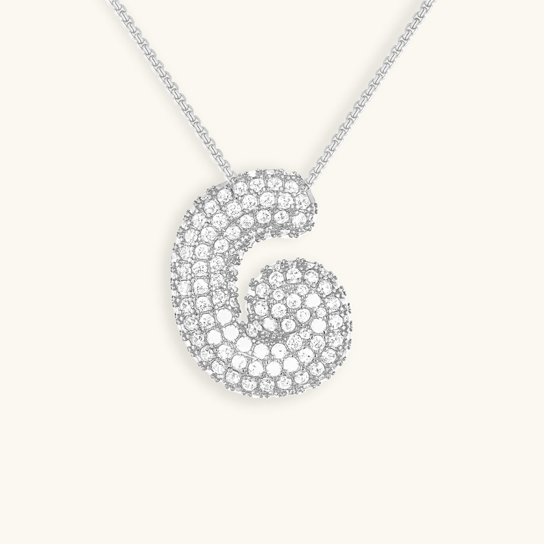 Boble Initial Diamond Necklace