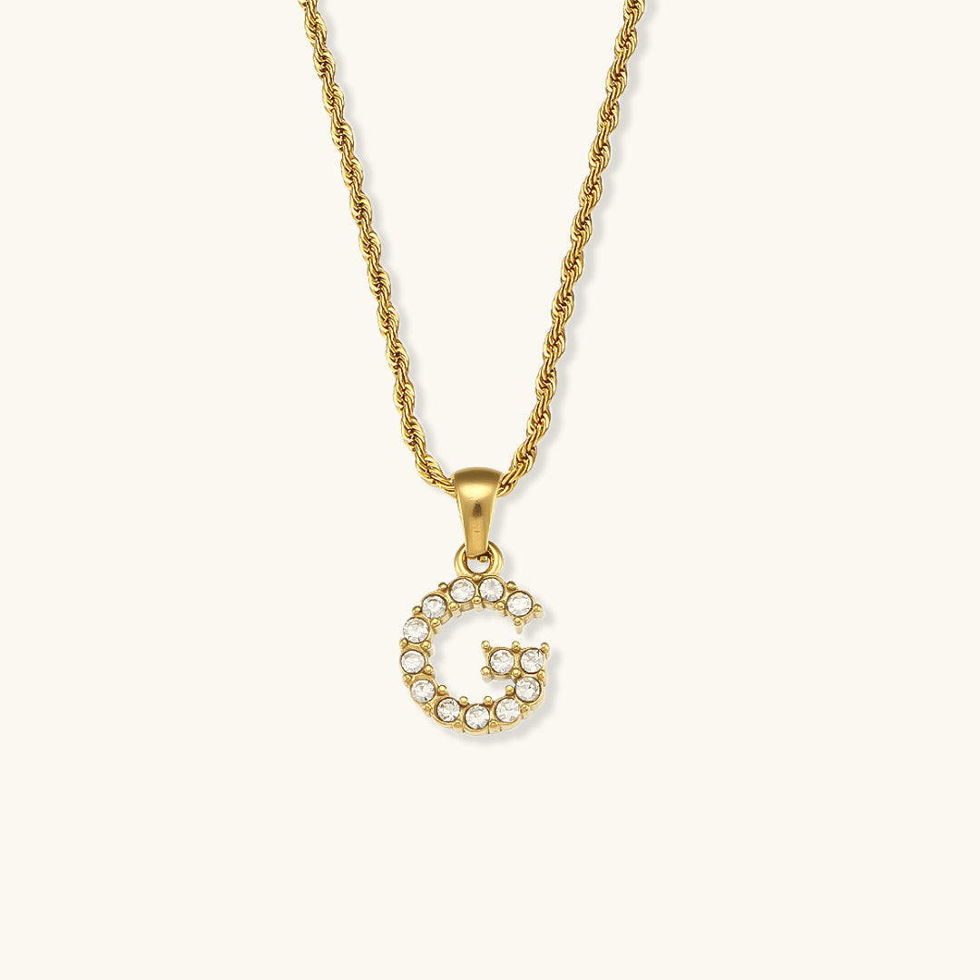 Maeve Bokstav Diamant Smykke med Initial