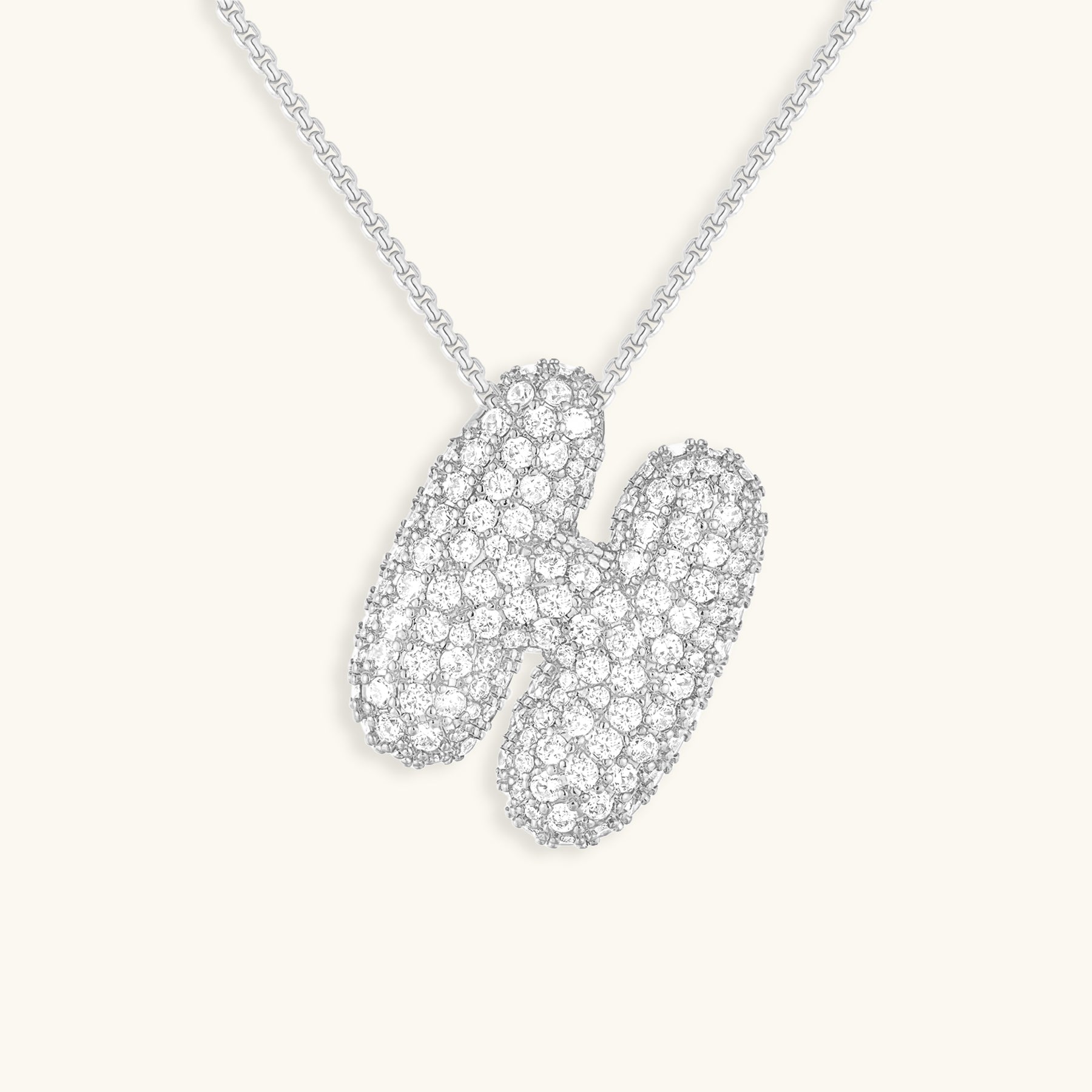 Boble Initial Diamond Necklace