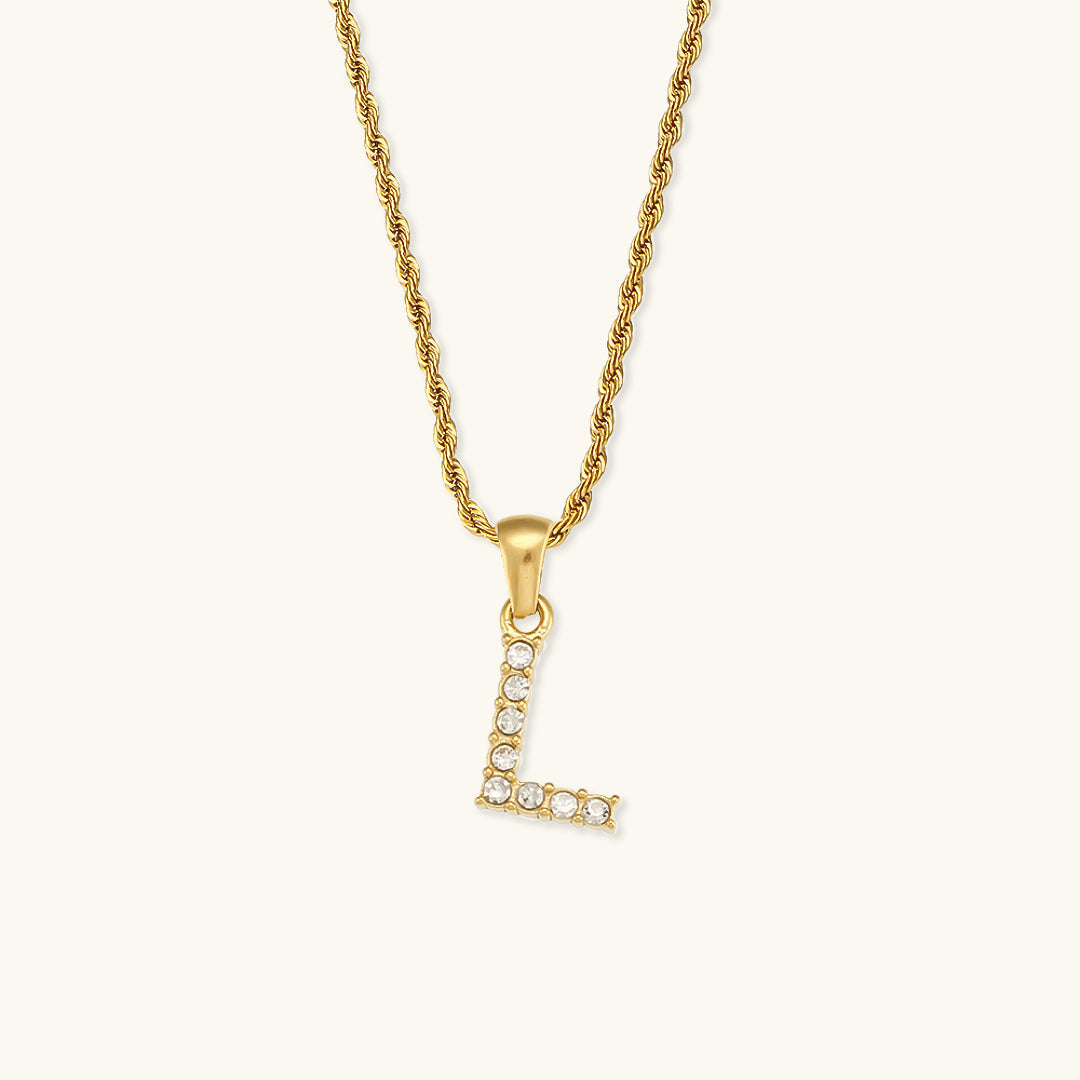 Maeve Bokstav Diamant Smykke med Initial