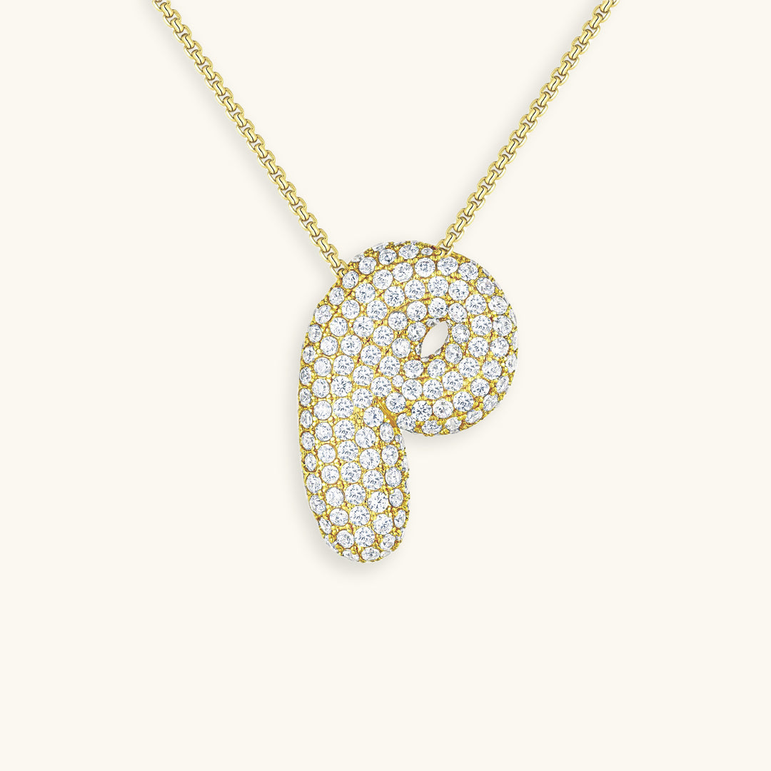 Boble Initial Diamond Necklace