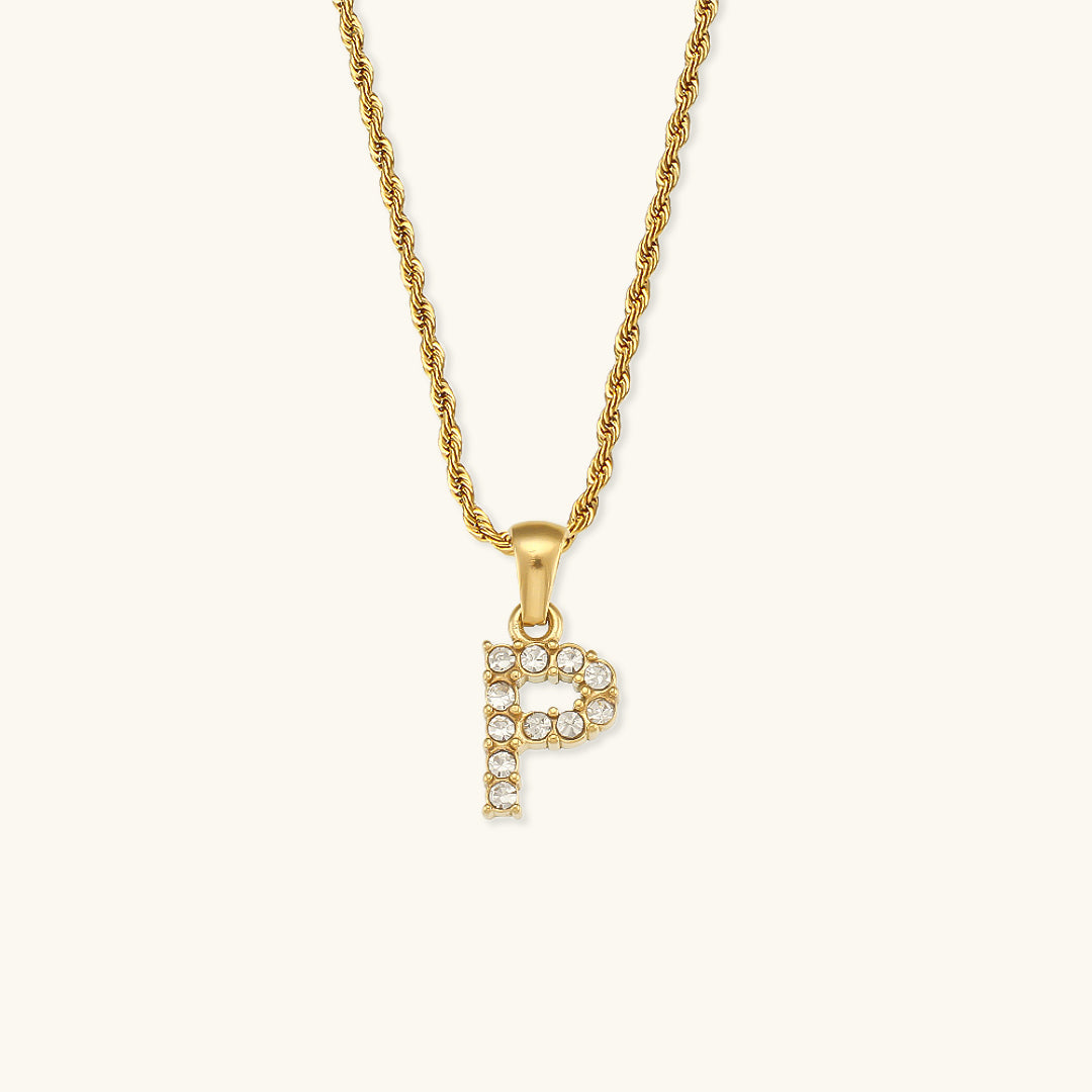 Maeve Bokstav Diamant Smykke med Initial