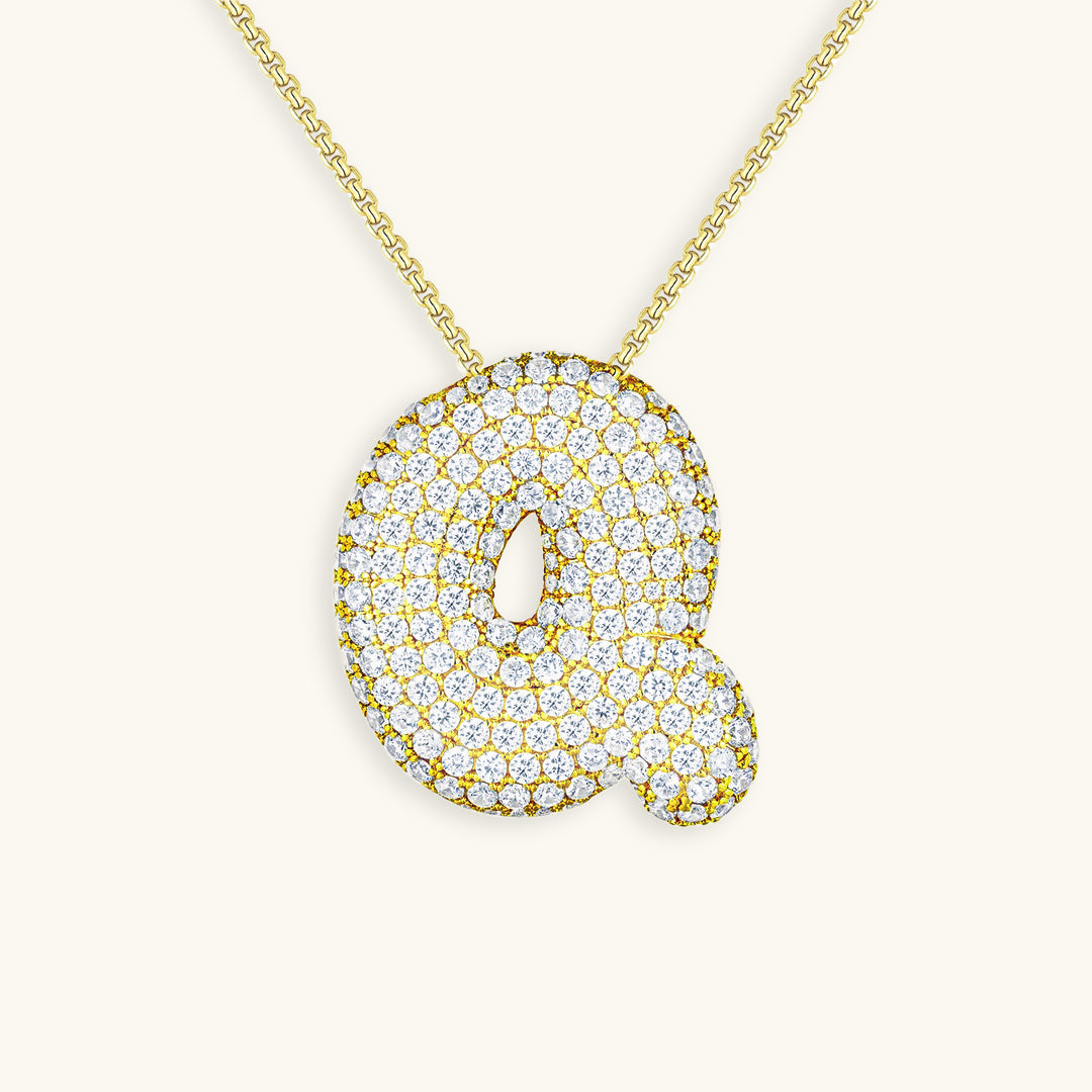 Boble Initial Diamond Necklace
