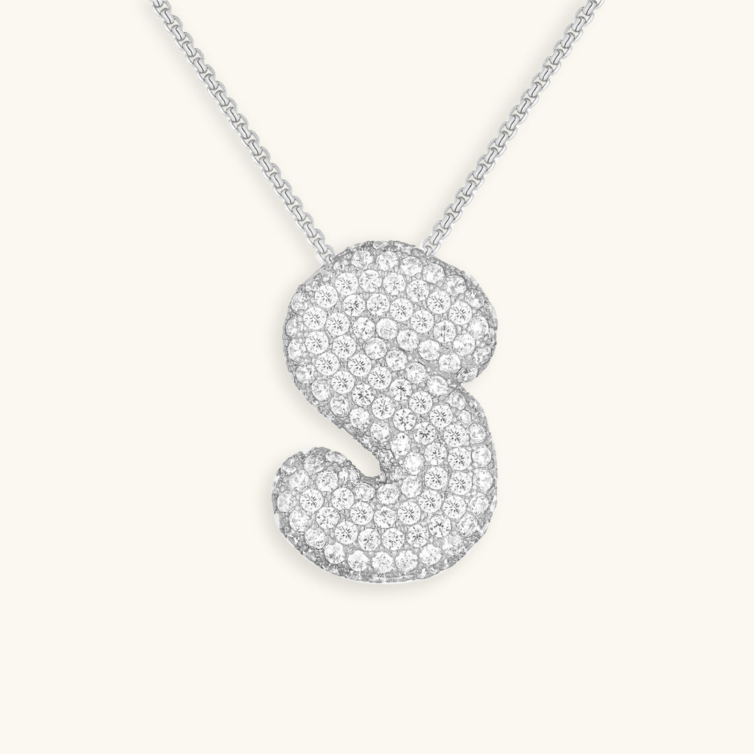 Boble Initial Diamond Necklace