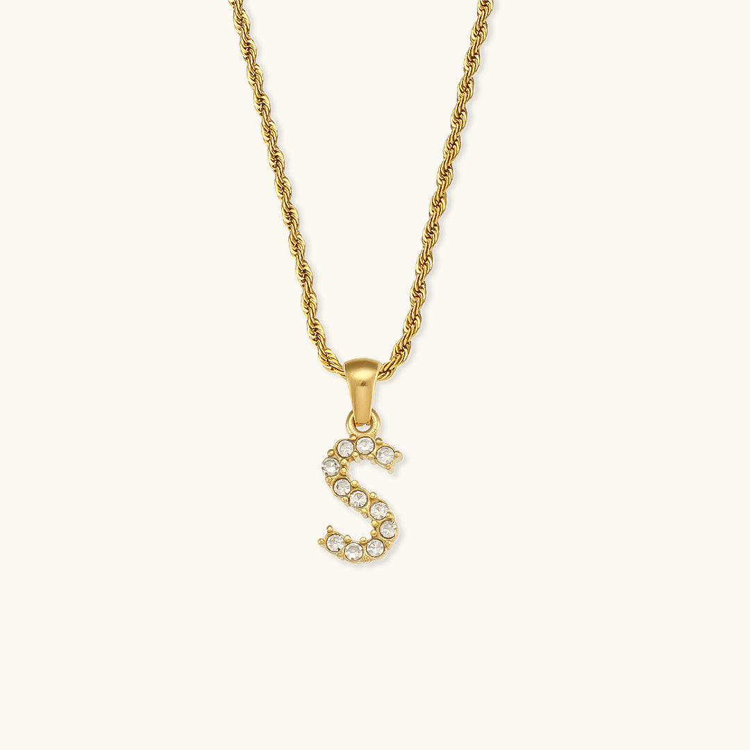 Maeve Bokstav Diamant Smykke med Initial