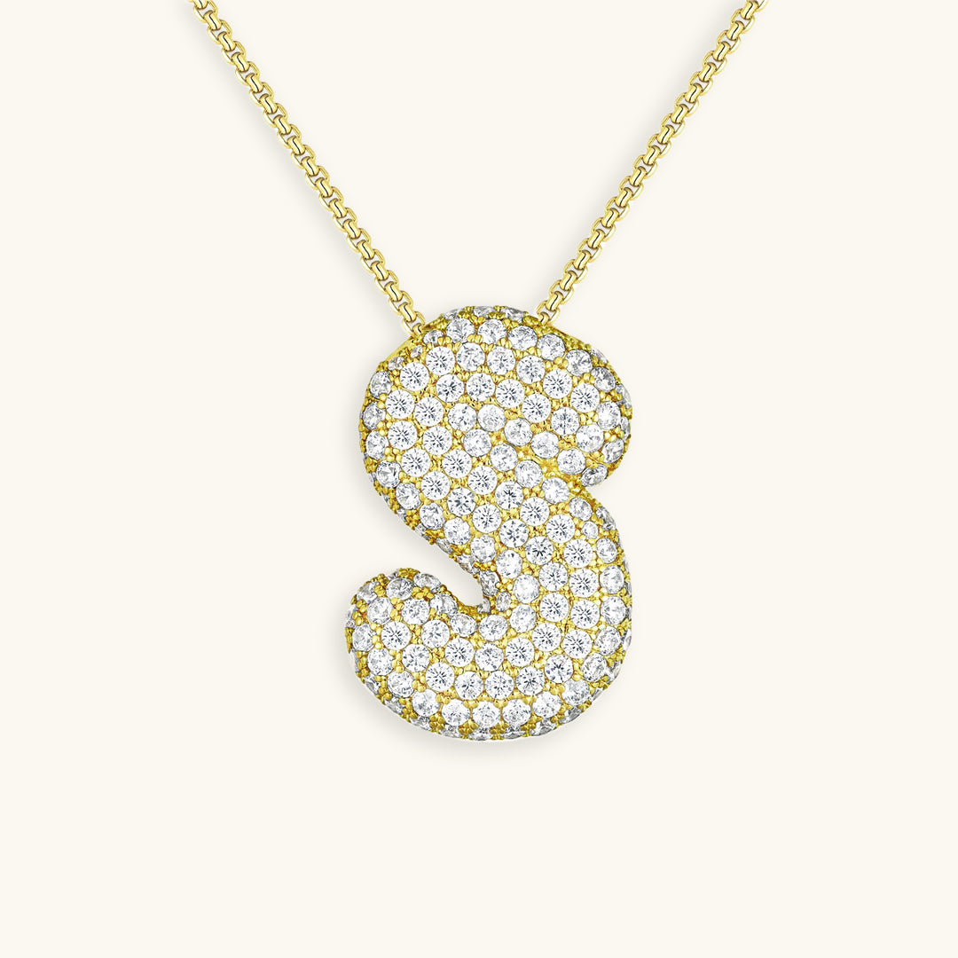 Boble Initial Diamond Necklace