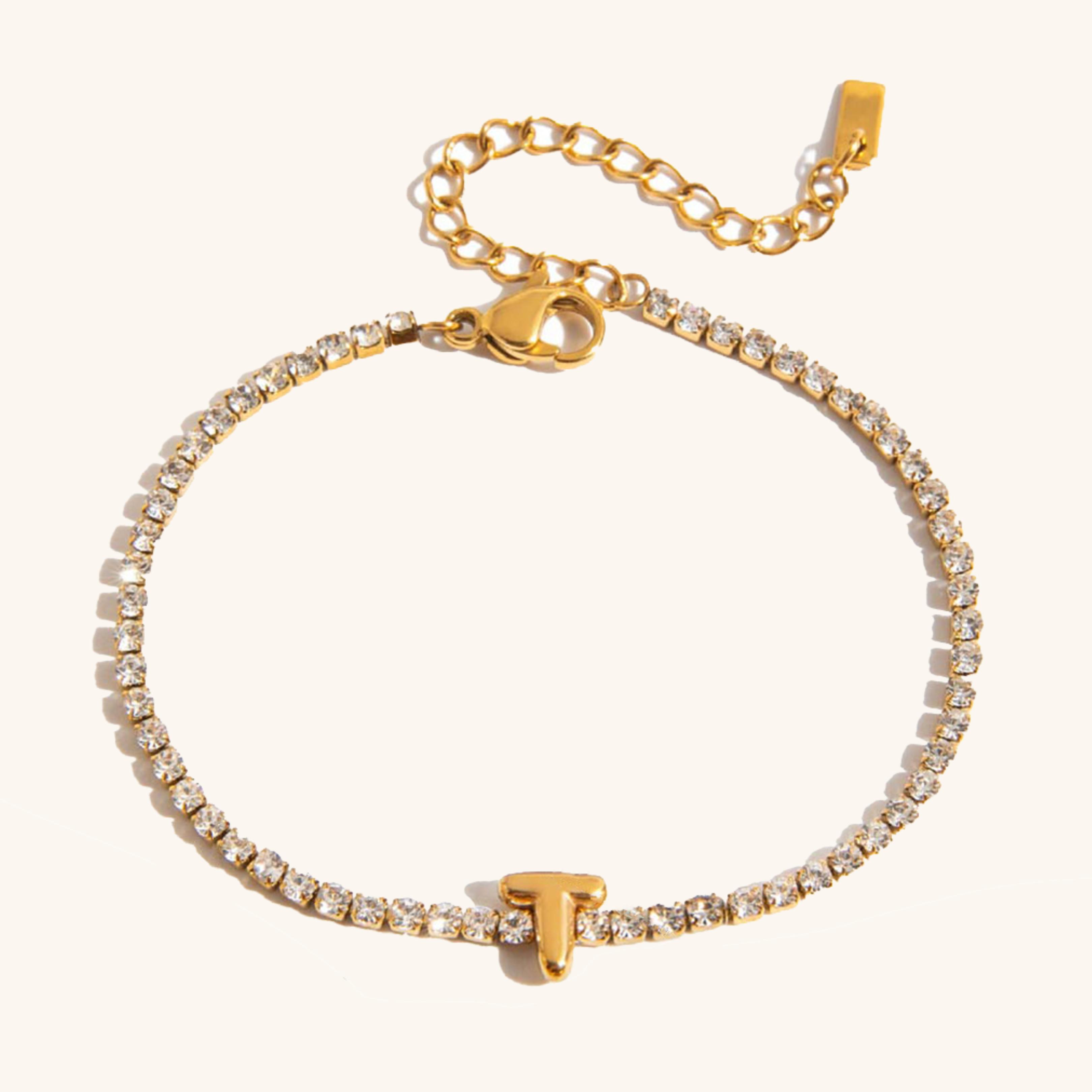 Avaria Bubble Letter Tennis Bracelet