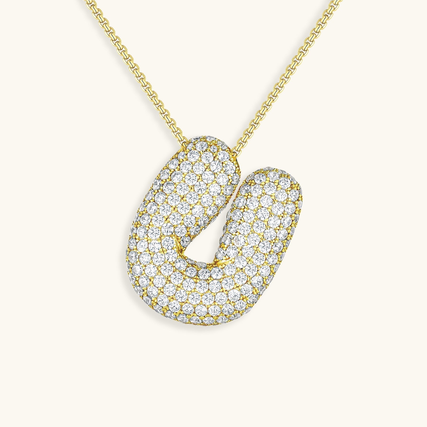 Boble Initial Diamond Necklace