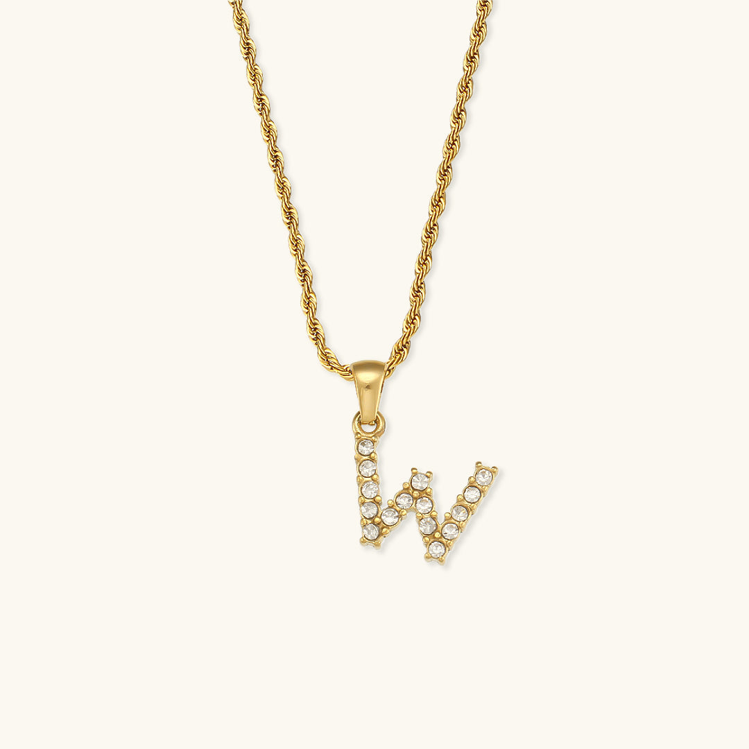 Maeve Bokstav Diamant Smykke med Initial