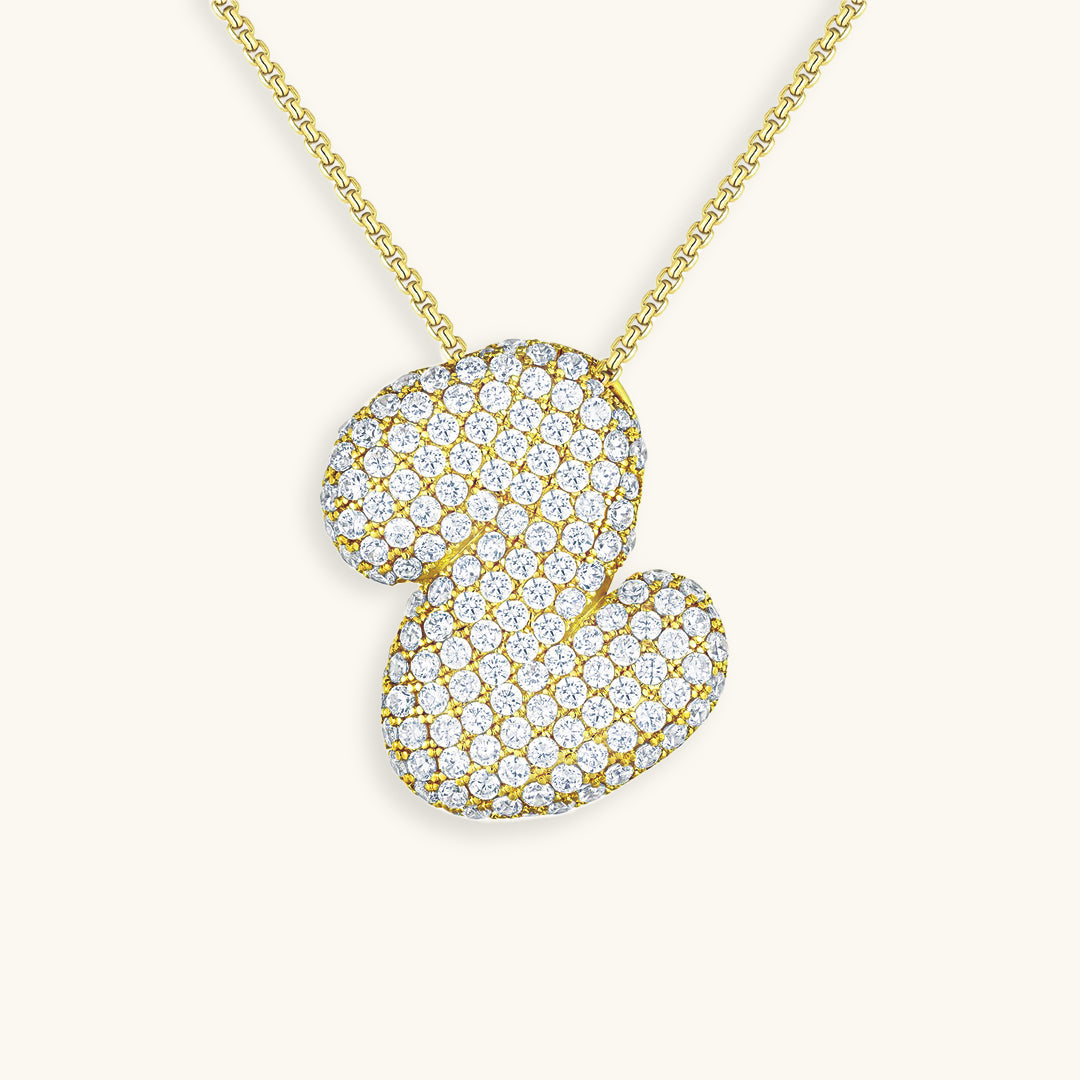 Boble Initial Diamond Necklace